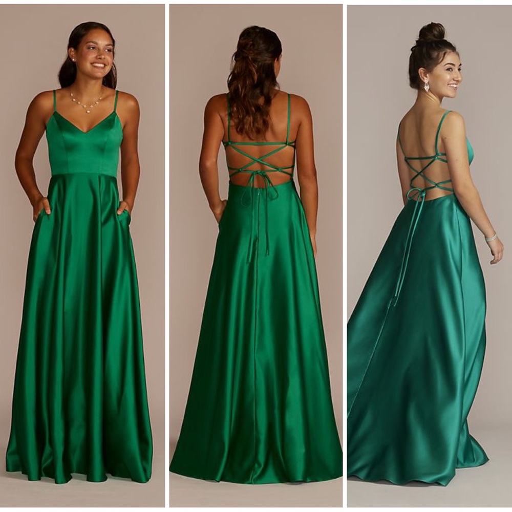 JULES AND CLEO satin spaghetti strap dress - Picture 1 of 14